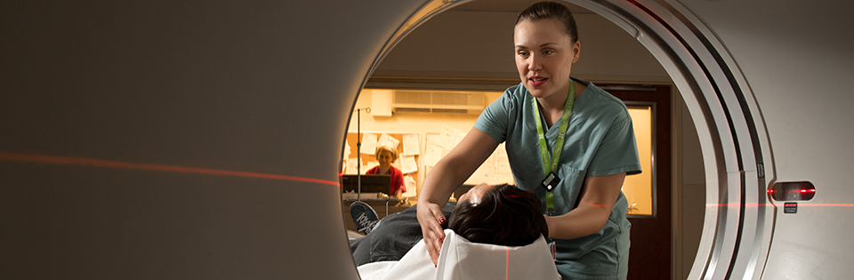 Person getting CT scan